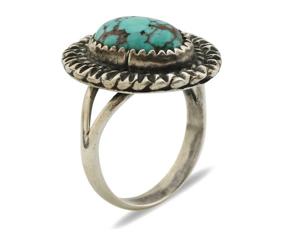 Navajo Ring 925 Silver Bisbee Turquoise Artist Si… - image 2