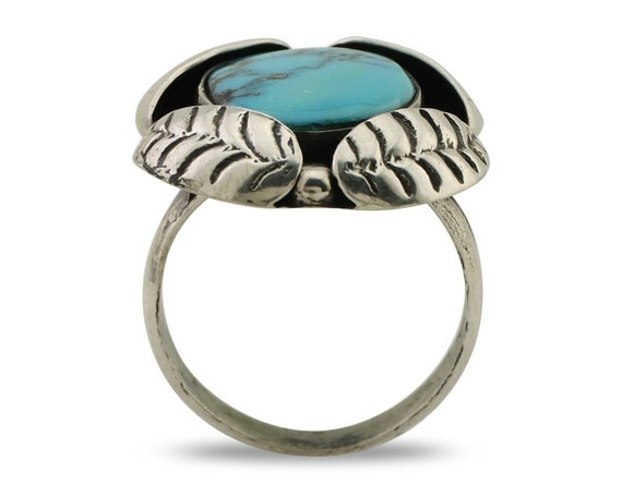 Navajo Ring 925 Silver Natural Turquoise Native A… - image 3