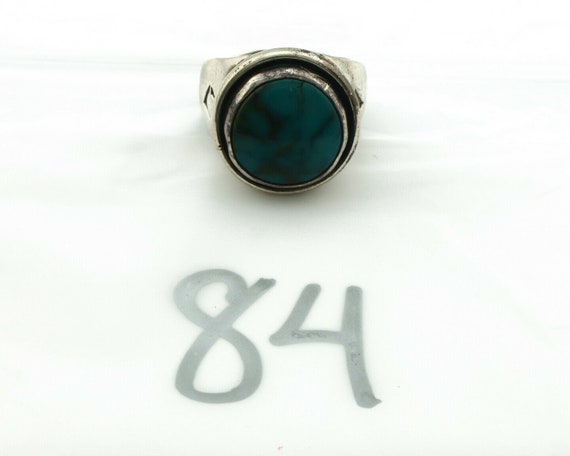 Navajo Ring .925 Silver Spiderweb Turquoise Nativ… - image 9