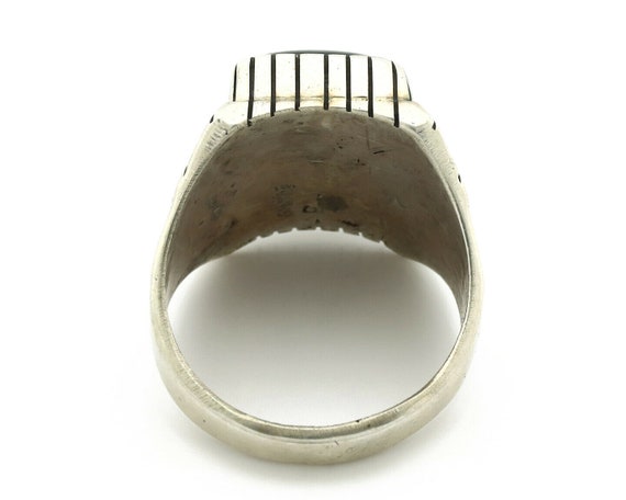 Navajo Ring .925 Silver Handmade Black Onyx Artis… - image 6