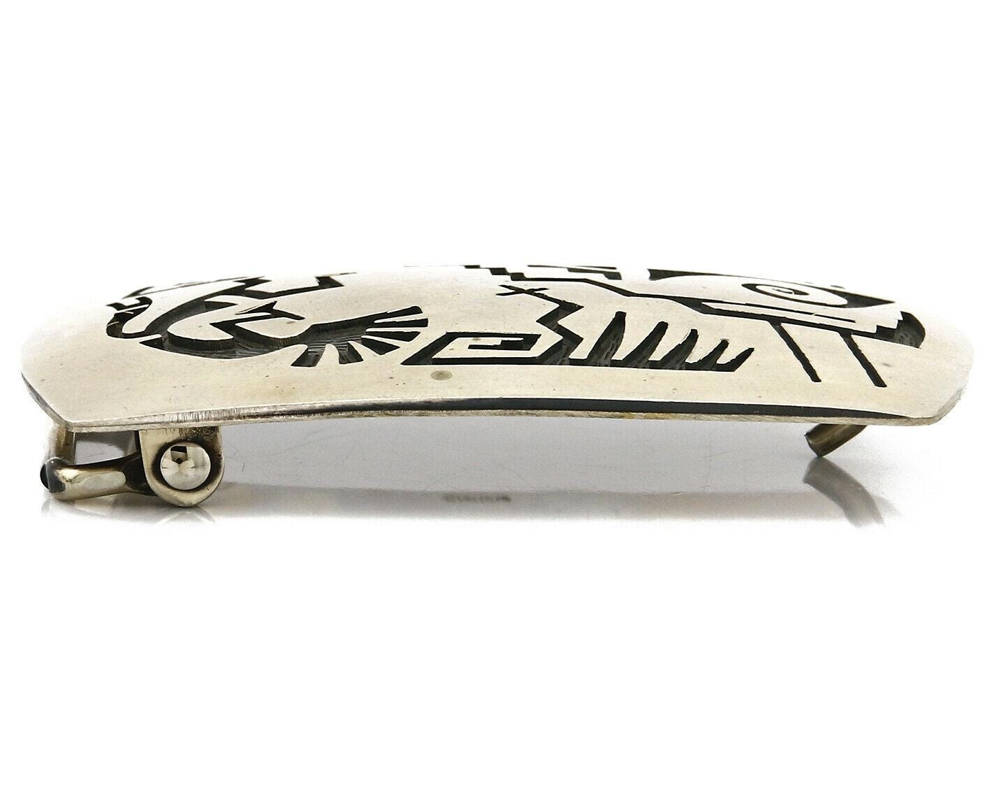 Navajo Belt Buckle .925 SOLID Sterling Silver Handmade 