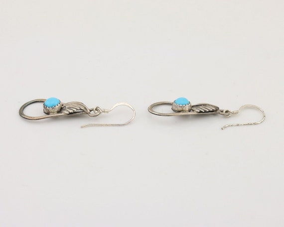 Navajo Dangle Earrings 925 Silver Sleeping B Turq… - image 5