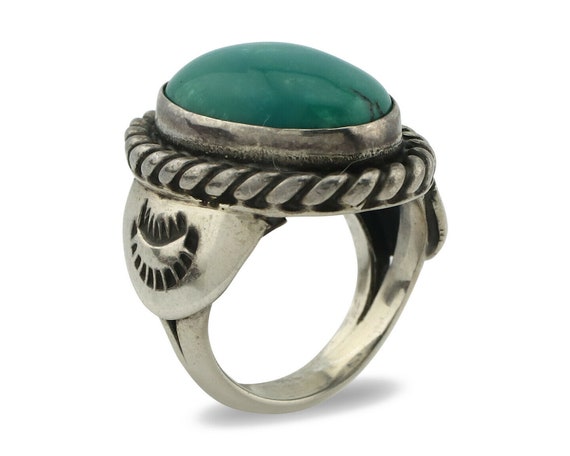 Navajo Ring .925 Silver Blue Green Southwest Turq… - image 2