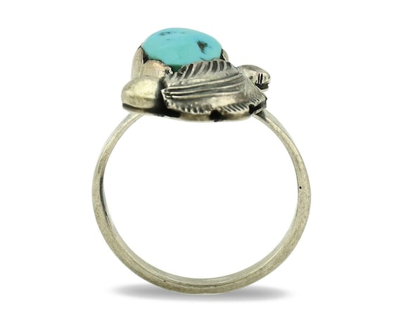 Zuni Ring 925 Silver Natural Blue Turquoise Artis… - image 3