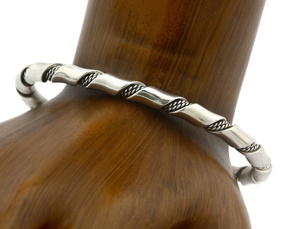 Navajo Bracelet .925 SOLID Silver Handmade Artist… - image 1