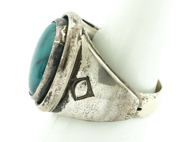 Navajo Ring .925 Silver Spiderweb Turquoise Nativ… - image 5