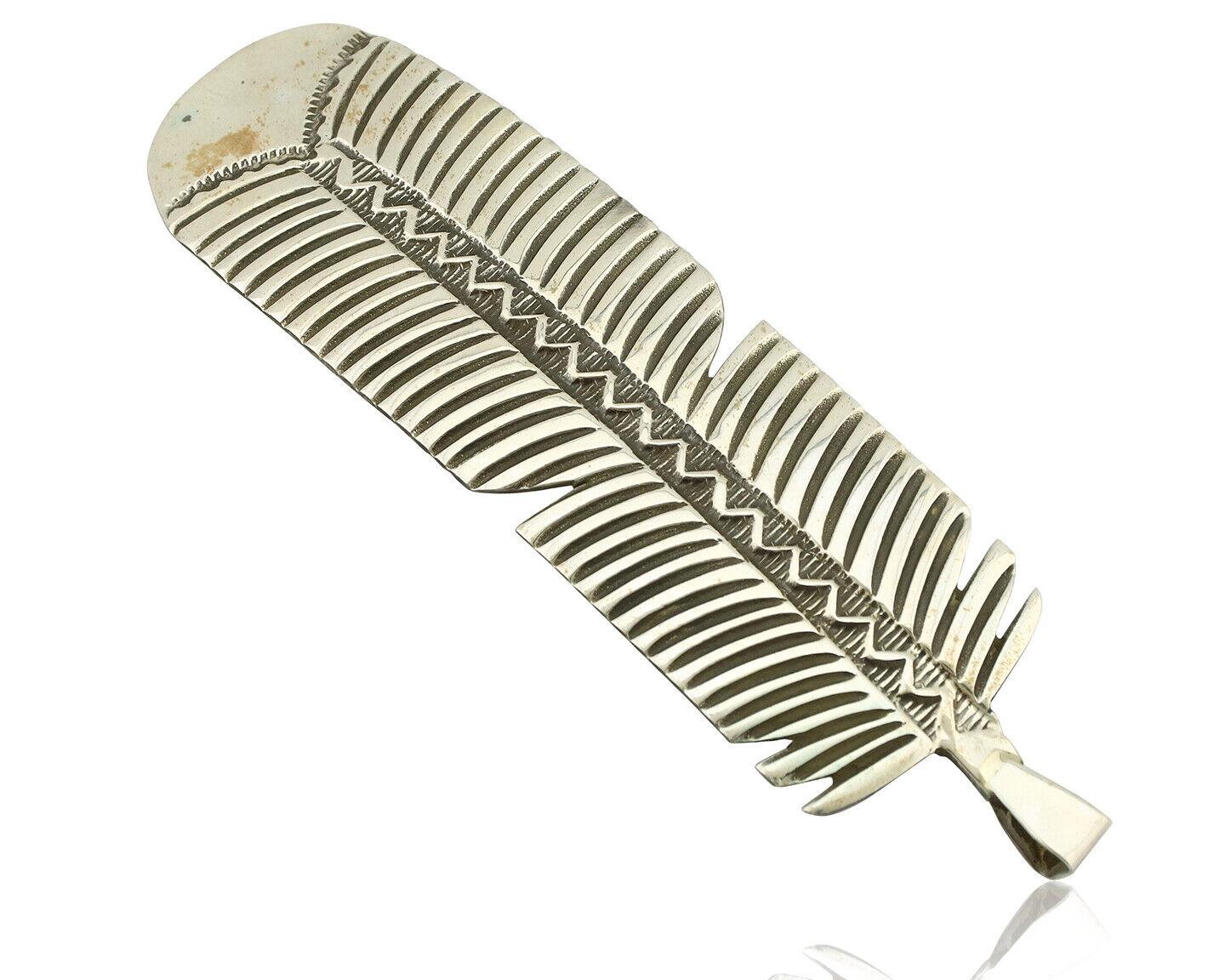 Navajo Hair Clip Barrette 925 Silver Hand Stamped Native  display picture 1