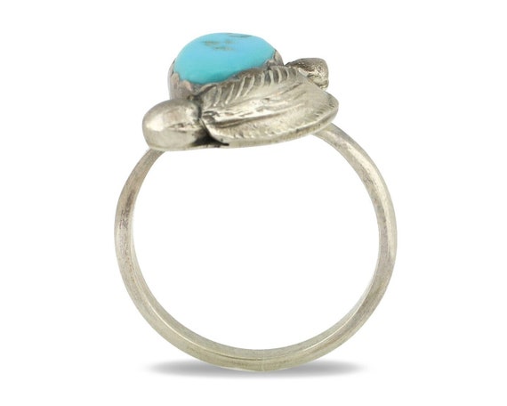 Zuni Ring 925 Silver Natural Mined Blue Turquoise… - image 3
