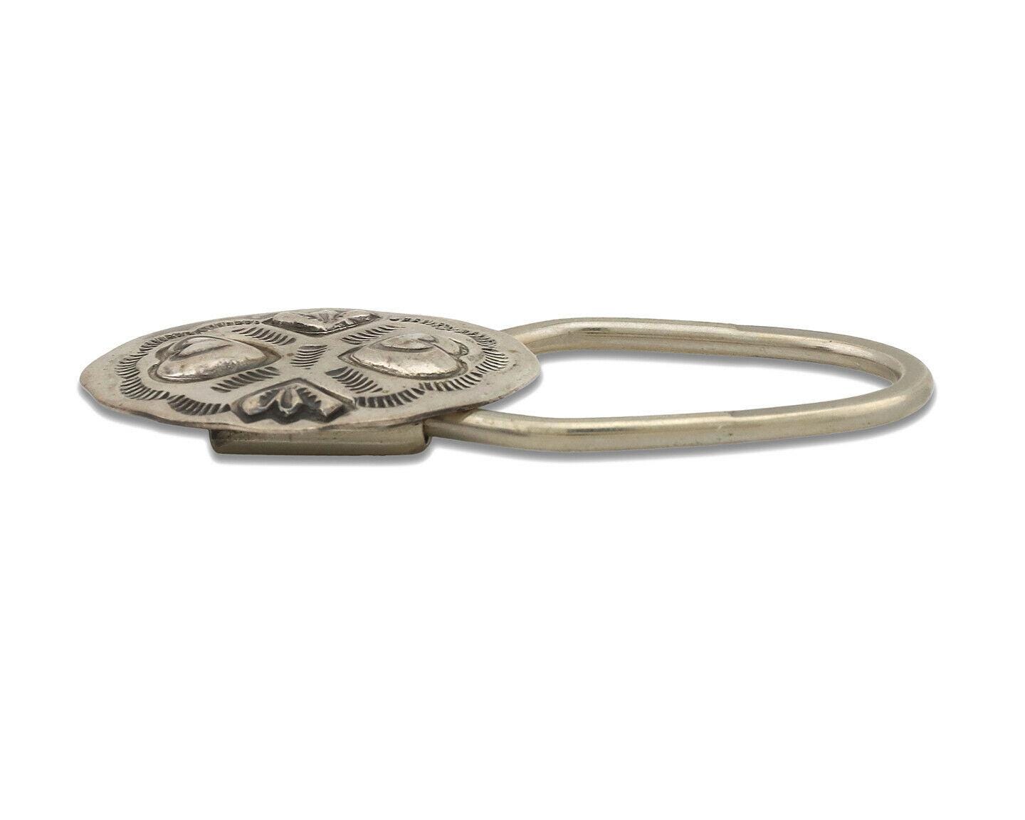 Portachiavi Navajo in argento 925 timbrato a mano da
