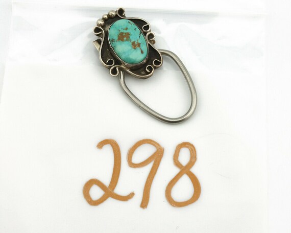 Navajo Key Chain .925 Silver Fox Mine Turquoise N… - image 9