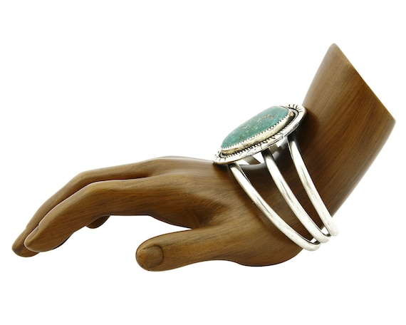 Women's Navajo Bracelet .925 Silver Royston Turqu… - image 2