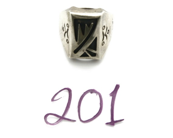 Navajo Overlay Ring .925 Handmade Native American… - image 9