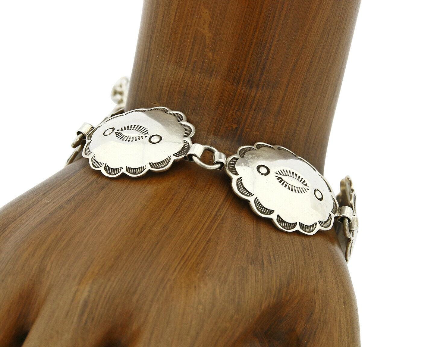 あ*あ様 NAVAJO OJ 刻印 SILVER925 Wide Stamp B C. 1980's Navajo Artist JP Hand Stamped .925 SOLID Silver Concho