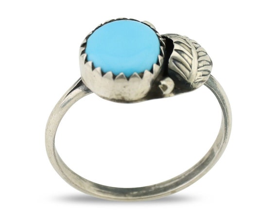 Navajo Ring 925 Silver Sleeping Beauty Turquoise … - image 3