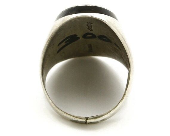 Navajo Bird Ring .925 Silver Inlaid MOP & Pin She… - image 6