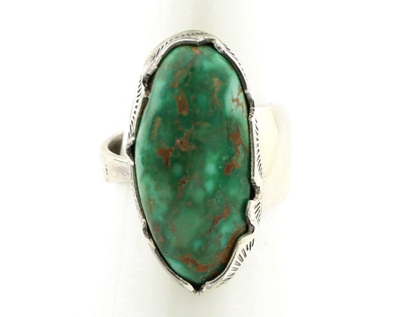 Navajo Ring 925 Silver Royston Turquoise Signed L… - image 4