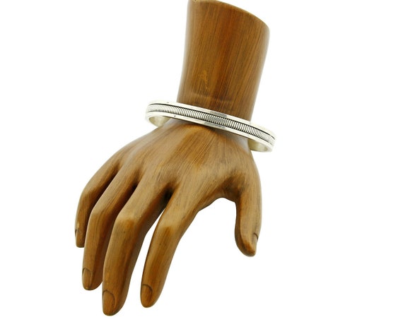 Women's Navajo Bracelet .925 Silver Handmade Cuff… - image 3