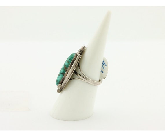 Navajo Ring 925 Silver Spiderweb Turquoise Native… - image 5