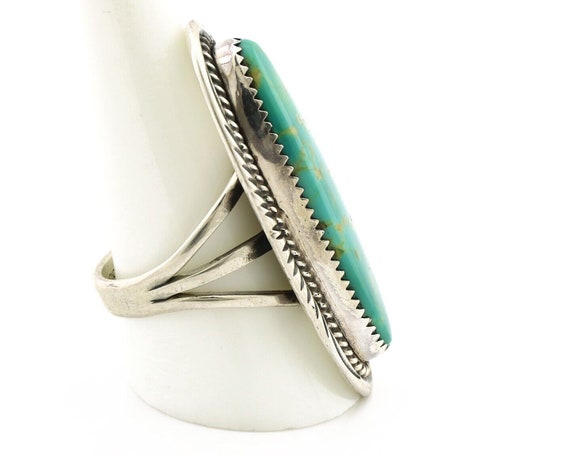 Navajo Ring 925 Silver Natural Mined Turquoise Ar… - image 6
