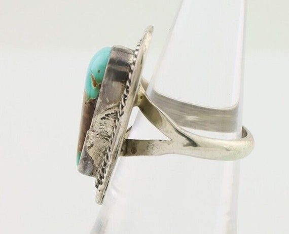 Navajo Ring 925 Silver Royston Turquoise Native A… - image 5