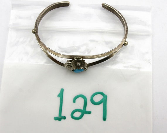 Navajo Bracelet .925 Silver Sleeping Beauty Turqu… - image 9