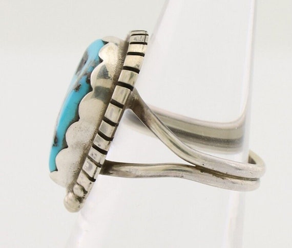 Navajo Handmade Ring 925 Silver Turquoise Signed … - image 5