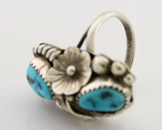 Navajo Ring 925 Silver Sleeping Beauty Turquoise … - image 7