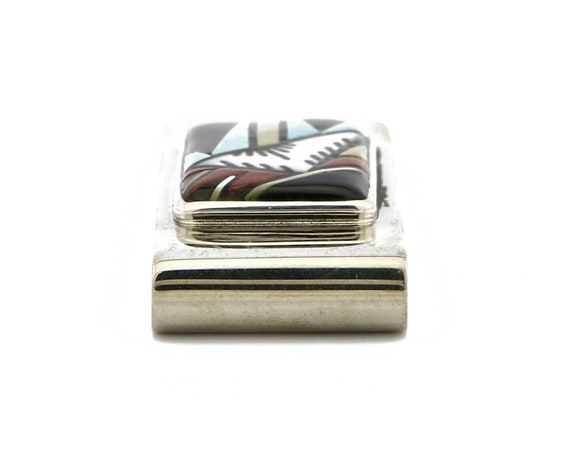 Zuni Signed C Booque Money Clip .925 Sterling Mul… - image 4