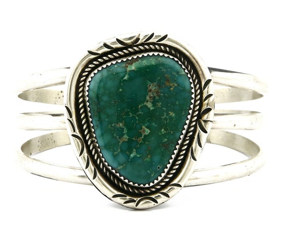 Women's Navajo Bracelet .925 Silver Royston Turqu… - image 4