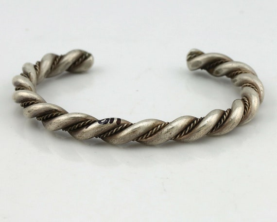 Navajo Handmade Bracelet .925 SOLID Silver Native… - image 4