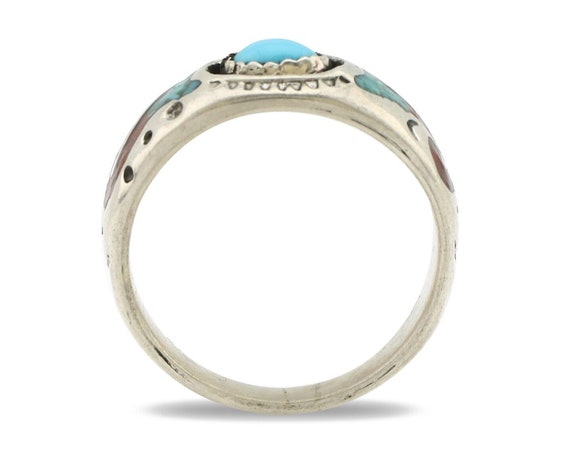 Navajo Handmade Ring 925 Silver Blue Turquoise & … - image 3
