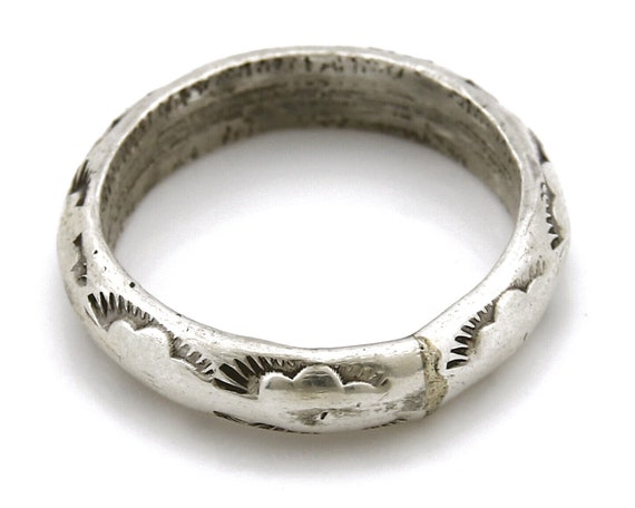 Women's Navajo Ring .925 SOLID Silver Hand Stampe… - image 6
