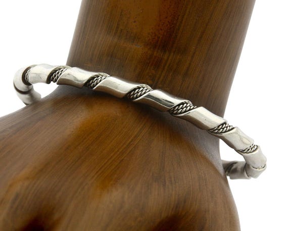 Navajo Bracelet .925 SOLID Silver Handmade Artist Tahe Circa Late
