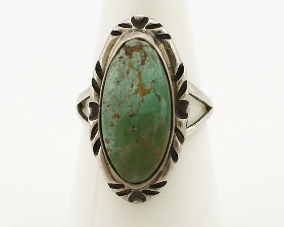 Navajo Ring .925 Silver Royston Turquoise Artist … - image 4