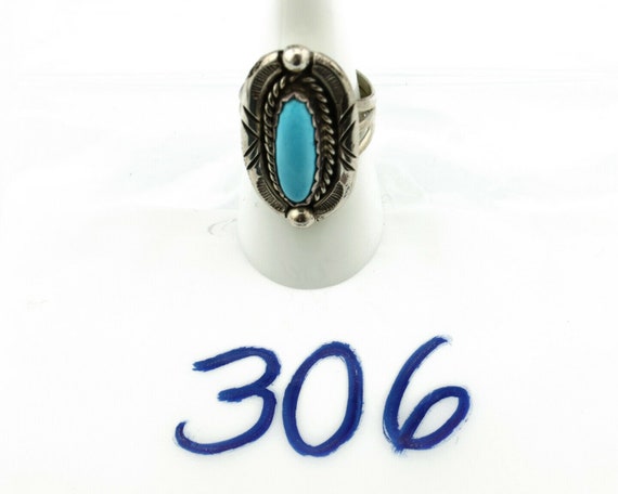 Navajo Ring .925 Silver Blue Turquoise Artist Sig… - image 8