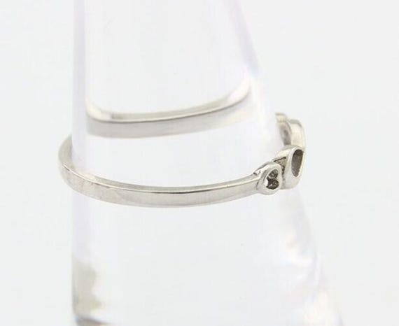 Infinity Heart Promise Ring 925 Solid Silver Size… - image 6