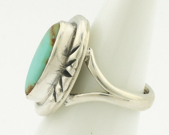 Navajo Ring .925 Silver Natural Mined Turquoise A… - image 5