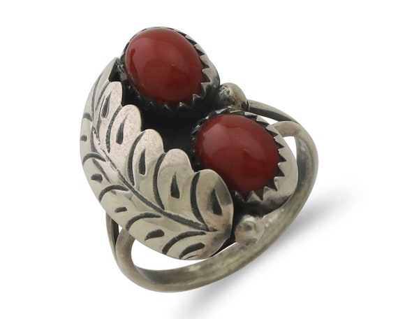 Navajo Handmade Ring 925 Silver Natural Mediterra… - image 1