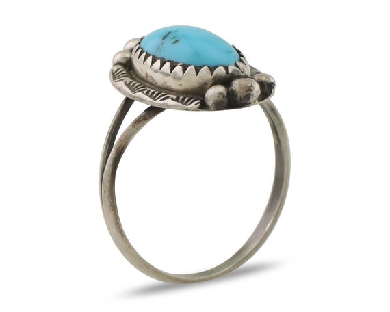 Navajo Ring 925 Silver Sleeping Beauty Turquoise … - image 2