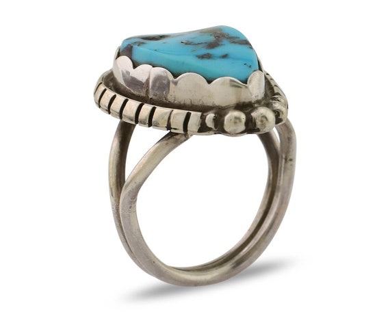 Navajo Handmade Ring 925 Silver Turquoise Signed … - image 2