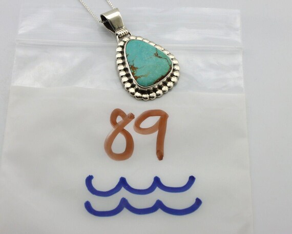 Navajo Necklace 925 Silver Arizona Turquoise Native American