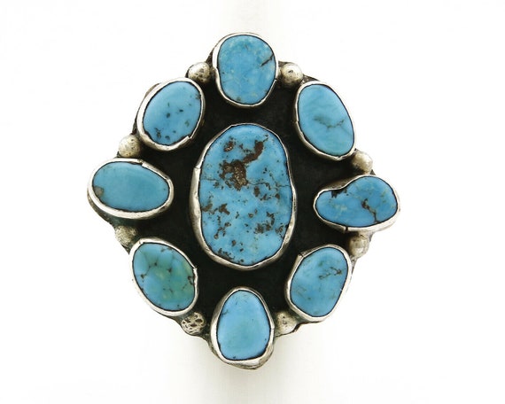 Navajo Ring .925 Silver Sleeping Beauty Turquoise… - image 4