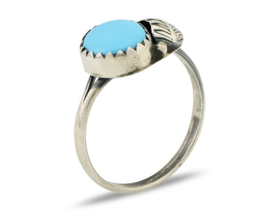 Navajo Ring 925 Silver Sleeping Beauty Turquoise … - image 2