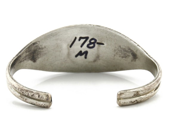 Navajo Cuff Bracelet .925 Silver Onyx Native Amer… - image 6