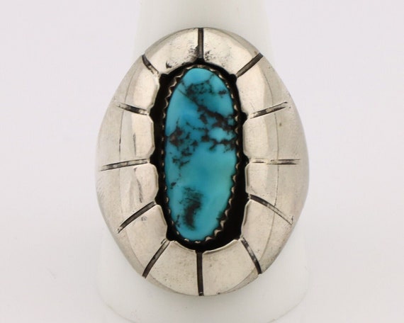 Navajo Ring 925 Silver Blue Sleeping Beauty Turqu… - image 4