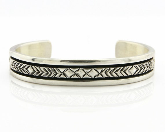 Navajo Handmade Bracelet .925 Silver Native Artis… - image 4