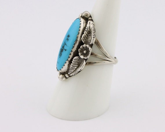 Navajo Ring 925 Silver Sleeping Beauty Turquoise … - image 5