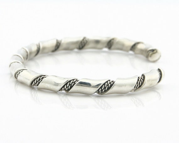 Navajo Bracelet .925 SOLID Silver Handmade Artist… - image 5