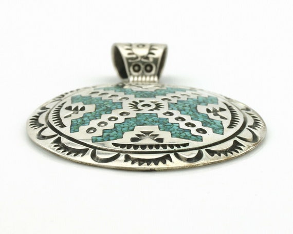 Navajo Necklace .925 Silver Kingman Turquoise Sta… - image 6
