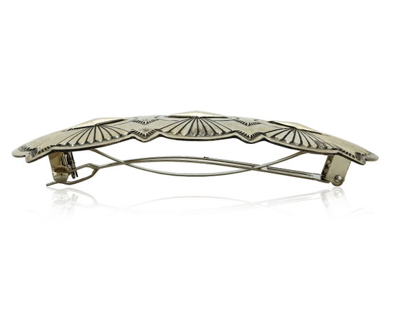 Women's Navajo Hair Clip Barrette .925 Silver Han… - image 3